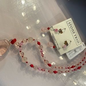 StoneTrio Necklace & Earrings